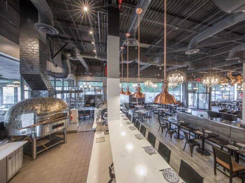 inside of state of the art pizzeria for sale at maltz auctions in new york