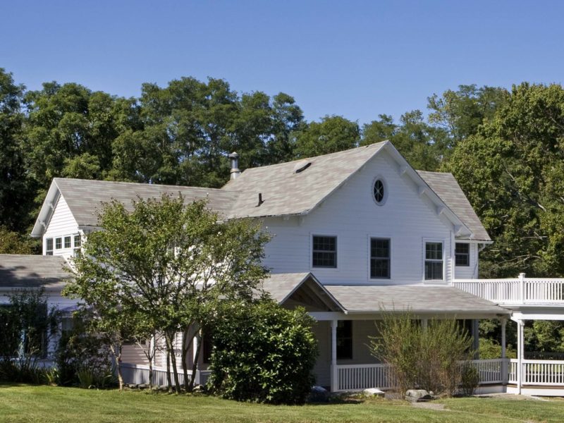 front of home up for private sale at Maltz Auctions