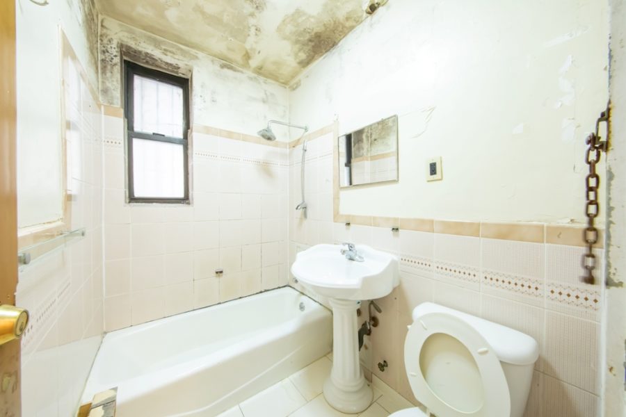 bathroom of duplex condo for sale at maltz auctions in new york