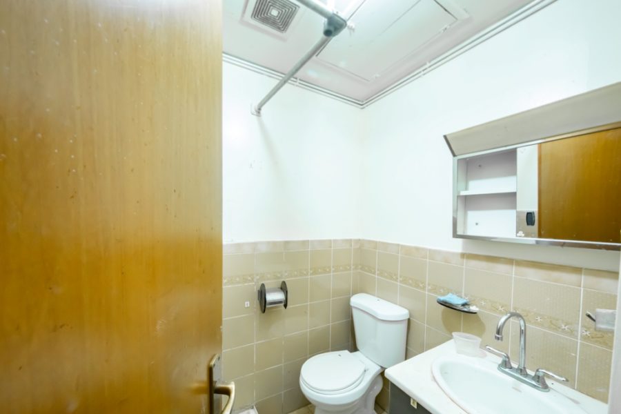 bathroom of duplex condo for sale at maltz auctions in new york
