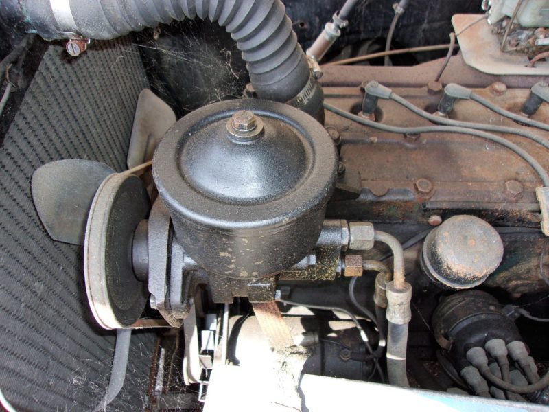 Engine of classic Pontiac car up for auction at Maltz Auctions in New York