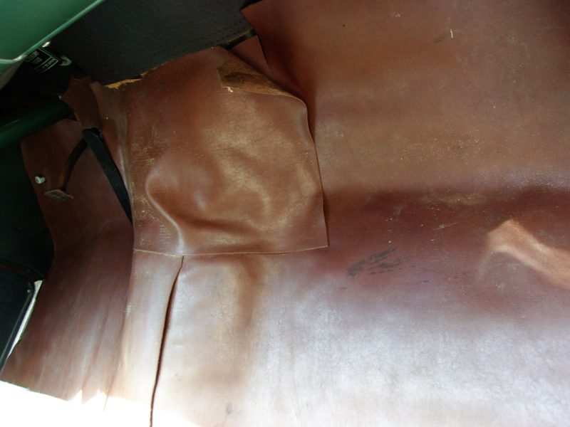 Floorboard of classic Pontiac car up for auction at Maltz Auctions in New York