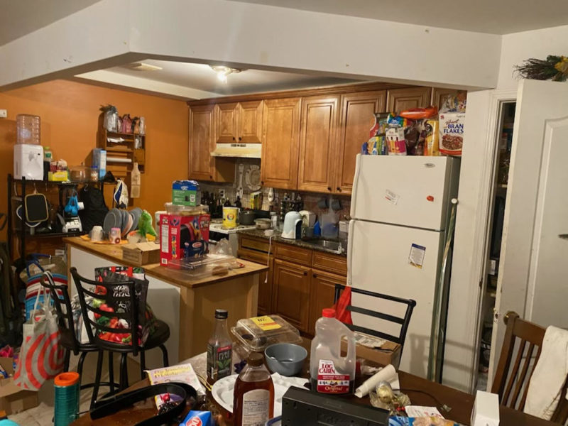 inside kitchen of 7,600 sq ft renovated building for sale at maltz auctions in new york