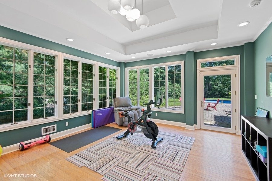 exercise room of 6 bedroom home on 2 acres of land for sale at auction