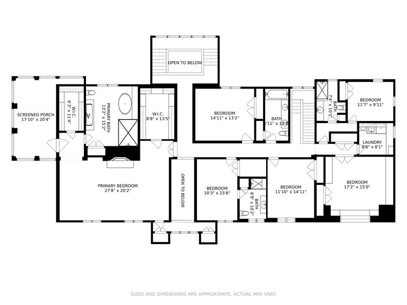 floor plan of 6 bedroom home on 2 acres of land for sale at auction
