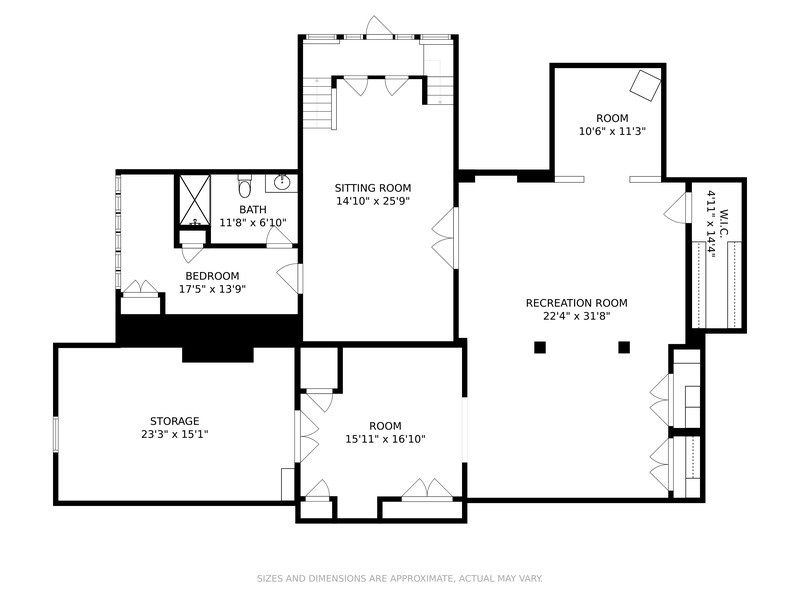 floor plan of 6 bedroom home on 2 acres of land for sale at auction