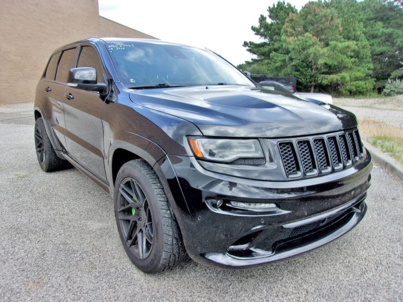 Black Jeep automobile up for auction at Maltz Auctions in New York City