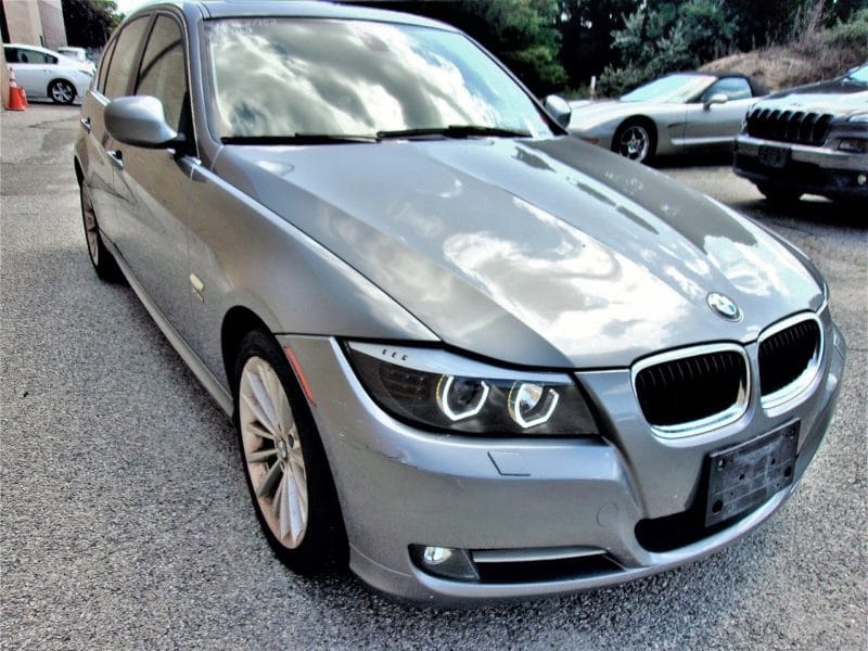 Silver automobile up for auction at Maltz Auctions in New York City