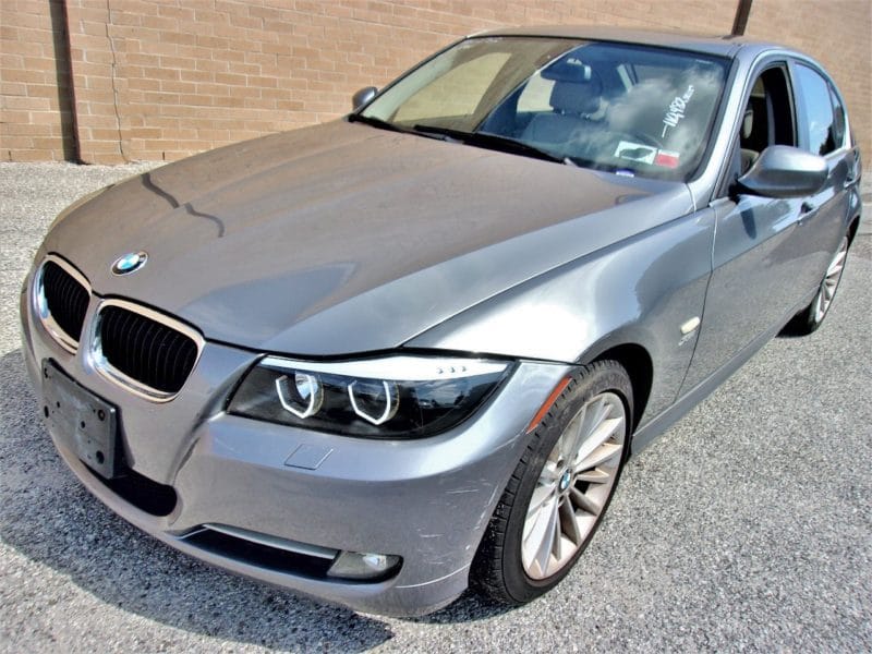 Silver BMW automobile up for auction at Maltz Auctions in New York