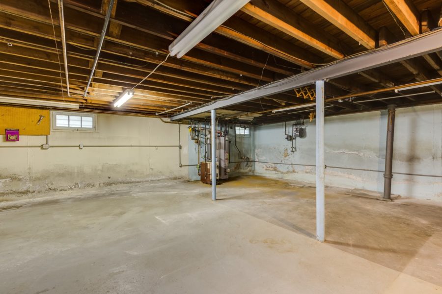 basement of 3 bedroom home for sale at maltz auctions
