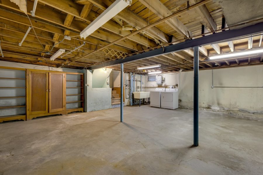 basement of 3 bedroom home for sale at maltz auctions