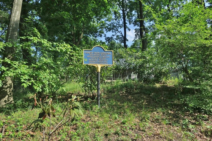 Forest park carousel sign