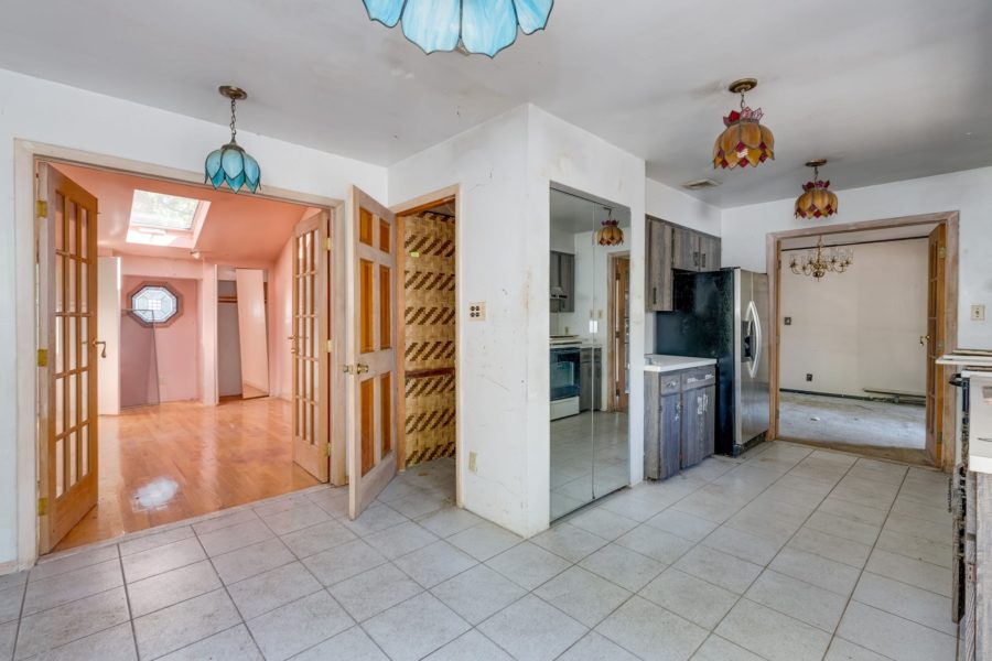 kitchen space of home up for auction at maltz auctions