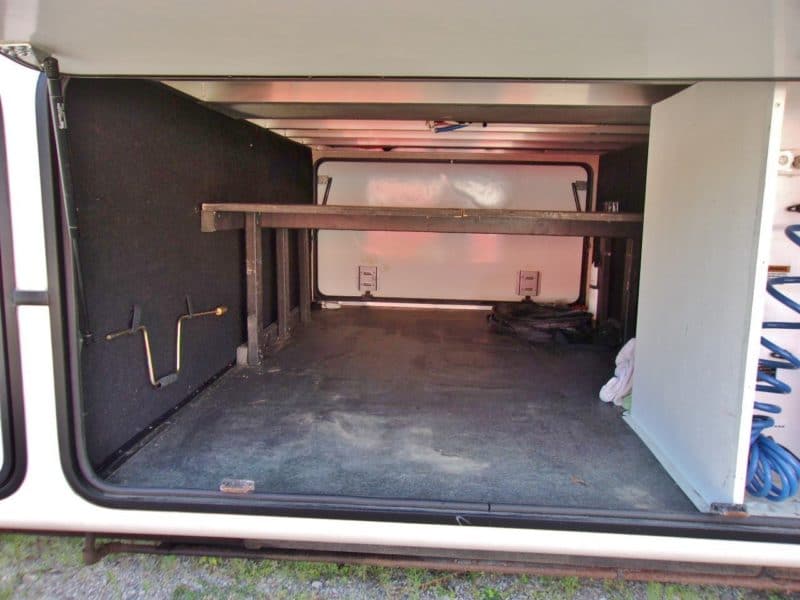 Close up of camper compartment up for auction at Maltz Auctions