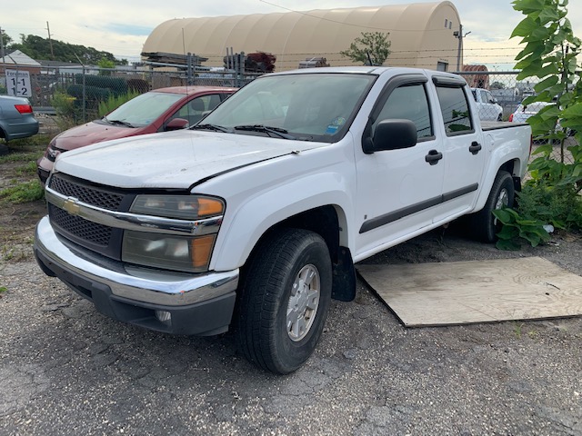 White truck up for auction at Maltz Auctions in NYC