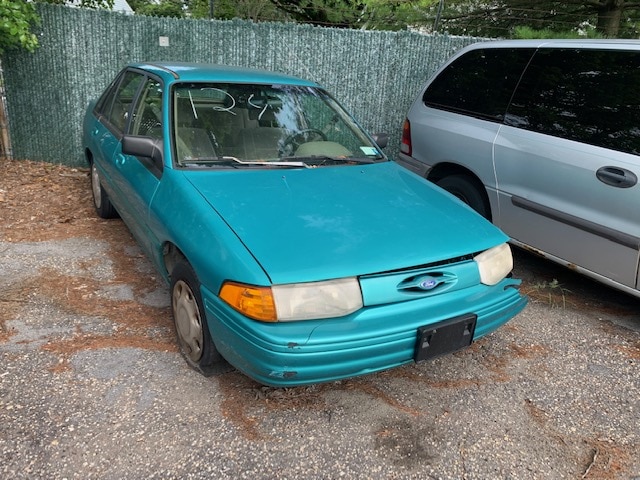 Teal Ford automobile up for auction at Maltz Auctions in NYC, New York