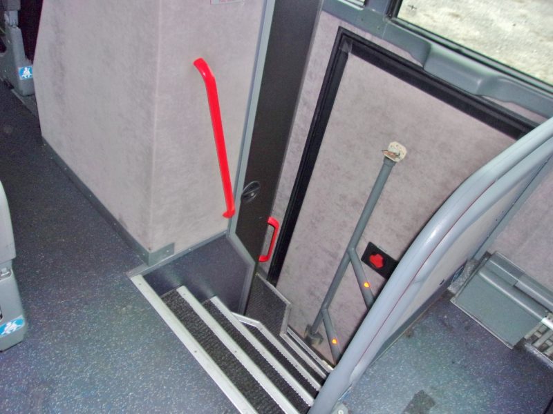 door and steps of 2011 van hool touring bus for sale at maltz auctions